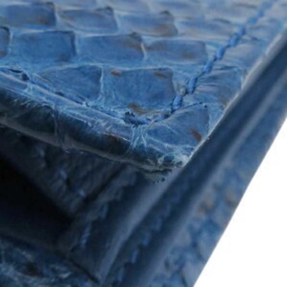 Gucci Bifold Wallet Python Leather Dark Blue Snake - image 6